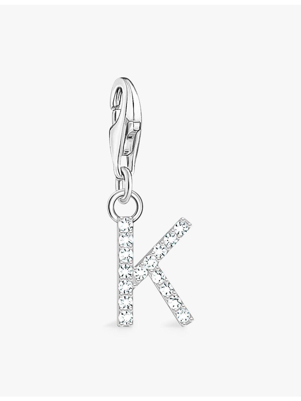 Thomas Sabo K pendant charm with cubic zirconia, UK version