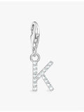 Thomas Sabo K pendant charm with cubic zirconia, UK version