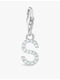 Thomas Sabo sterling silver S charm with zirconia stones (British brand)