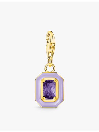 selfridges Thomas Sabo 3D Octagon 18ct Yellow Gold-Plated Sterling Silver Zirconia Pendant Charm- Buy online at McGrocer