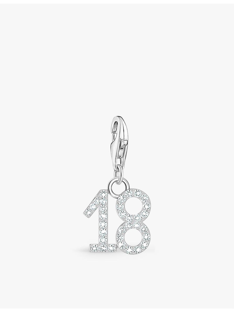 Thomas Sabo 18 sterling silver and cubic zirconia pendant charm, UK version