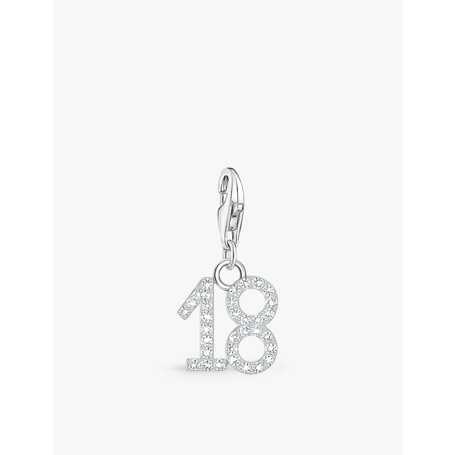 Thomas Sabo 18 sterling silver and cubic zirconia pendant charm, UK version