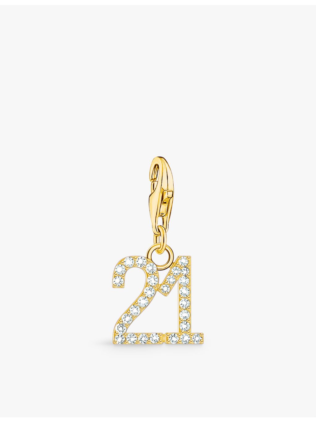 Thomas Sabo 21 yellow gold-plated sterling silver charm (British brand)