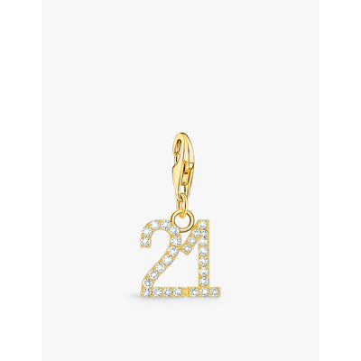 selfridges Thomas Sabo 21 18ct Yellow Gold-Plated 925 Sterling Silver Zirconia Pendant Charm- Buy online at McGrocer