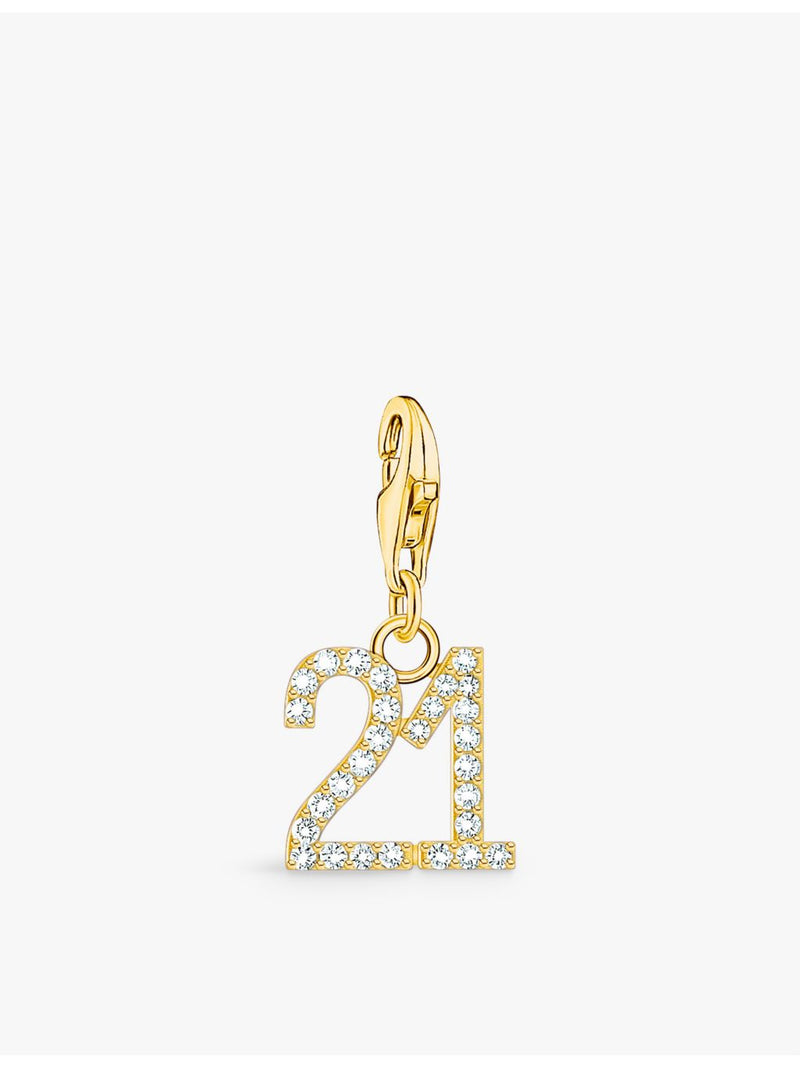 Thomas Sabo 21 yellow gold-plated sterling silver charm (British brand)
