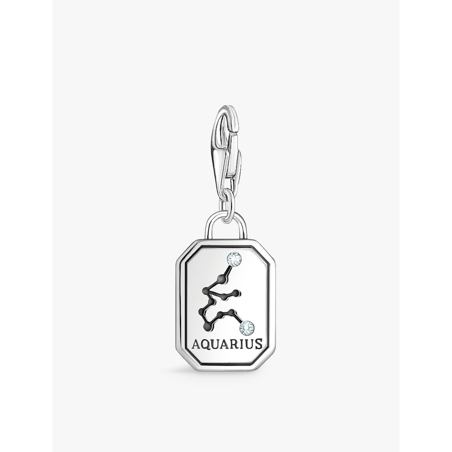Thomas Sabo Aquarius crystal-embellished sterling silver charm, imported from the UK