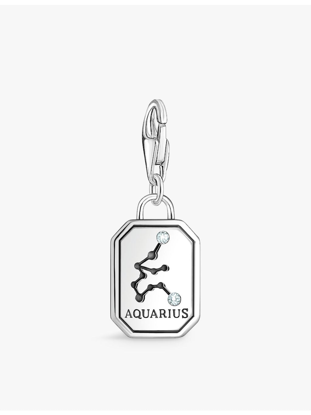 Thomas Sabo Aquarius crystal-embellished sterling silver charm, imported from the UK
