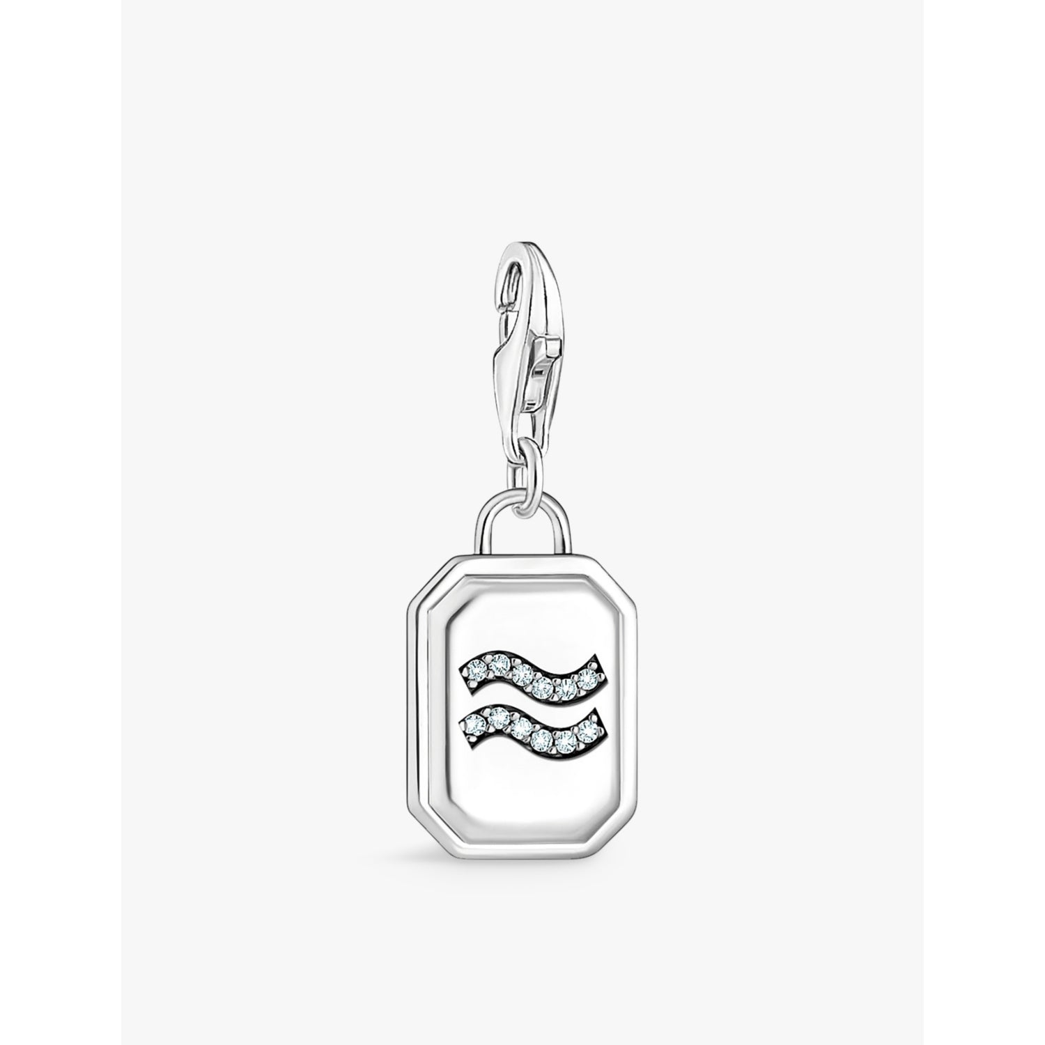 Thomas Sabo Aquarius crystal-embellished sterling silver charm, imported from the UK