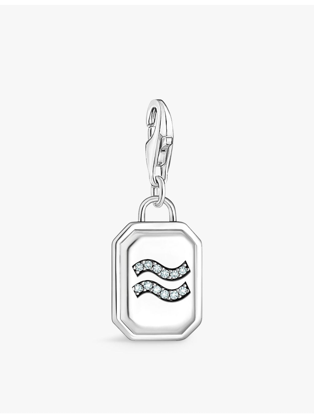 Thomas Sabo Aquarius crystal-embellished sterling silver charm, imported from the UK