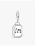 Thomas Sabo Aquarius crystal-embellished sterling silver charm, imported from the UK