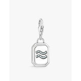 Thomas Sabo Aquarius crystal-embellished sterling silver charm, imported from the UK