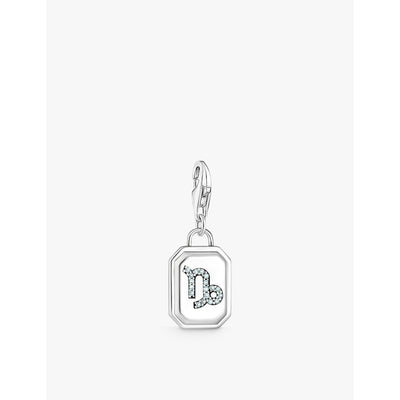 selfridges Thomas Sabo Capricorn Star Sign 925 Sterling Silver and Zirconia Pendant Charm- Buy online at McGrocer