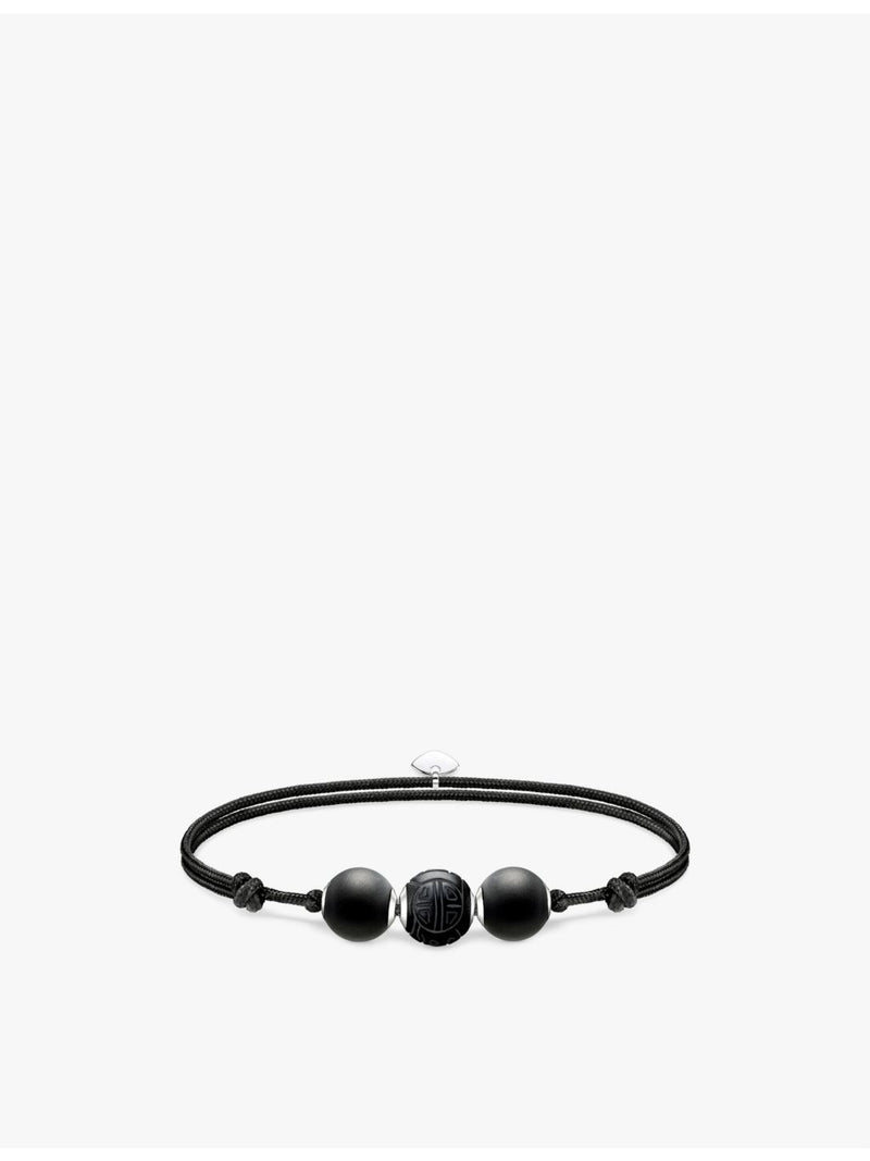 Thomas Sabo Karma Secret obsidian beaded bracelet, imported from the UK