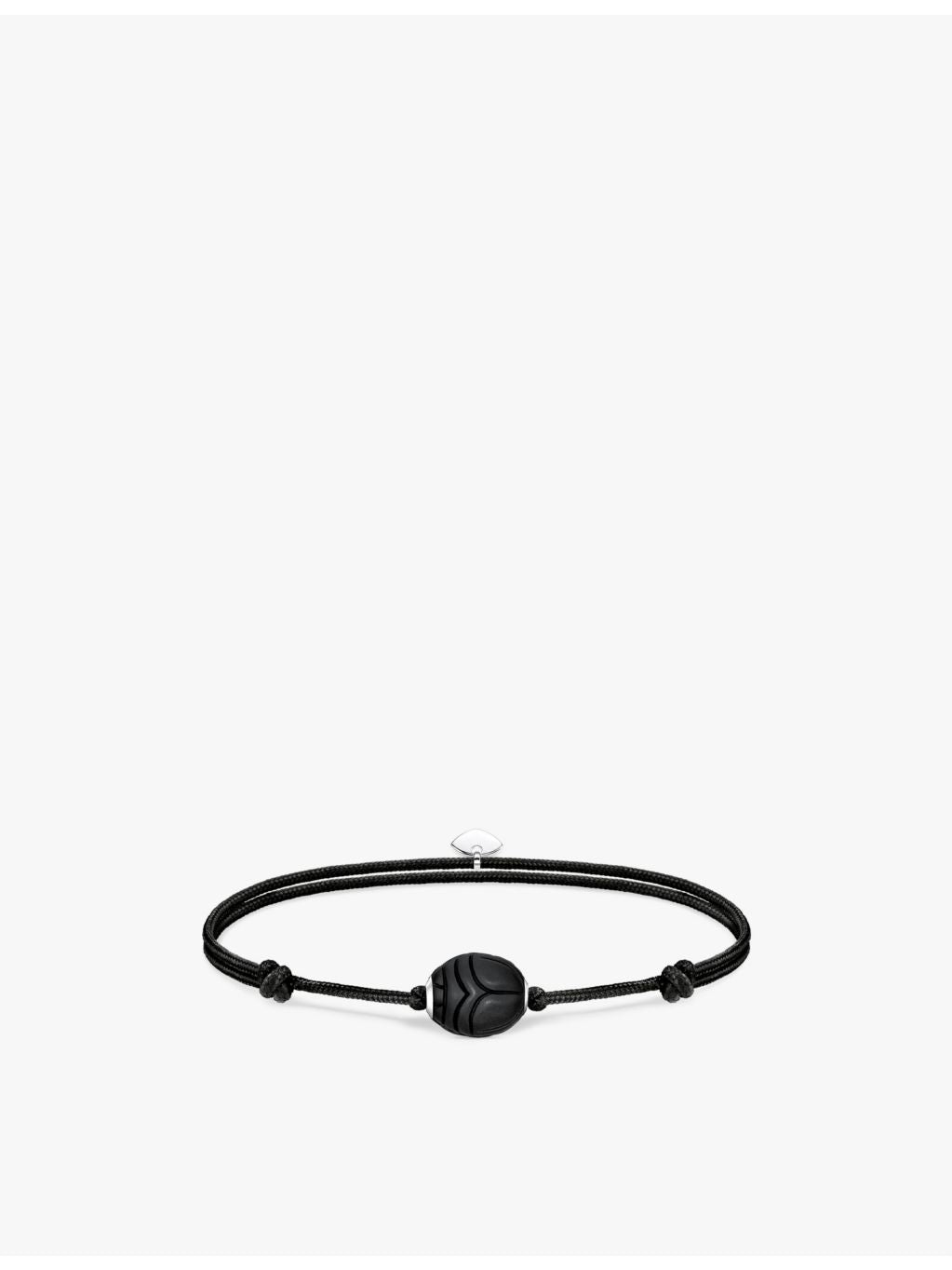 Thomas Sabo sterling silver obsidian beaded bracelet, imported from the UK