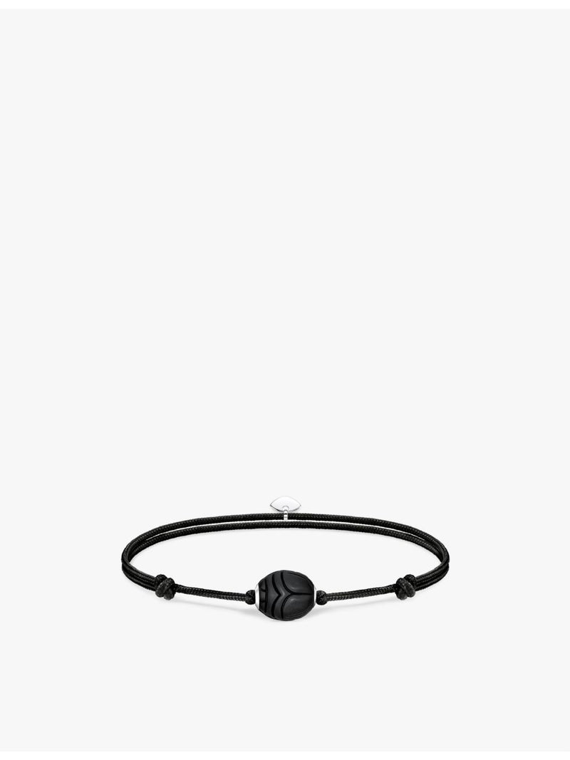 Thomas Sabo sterling silver obsidian beaded bracelet, imported from the UK