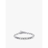 Thomas Sabo engraved sterling silver zirconia cuff bracelet, imported from the UK