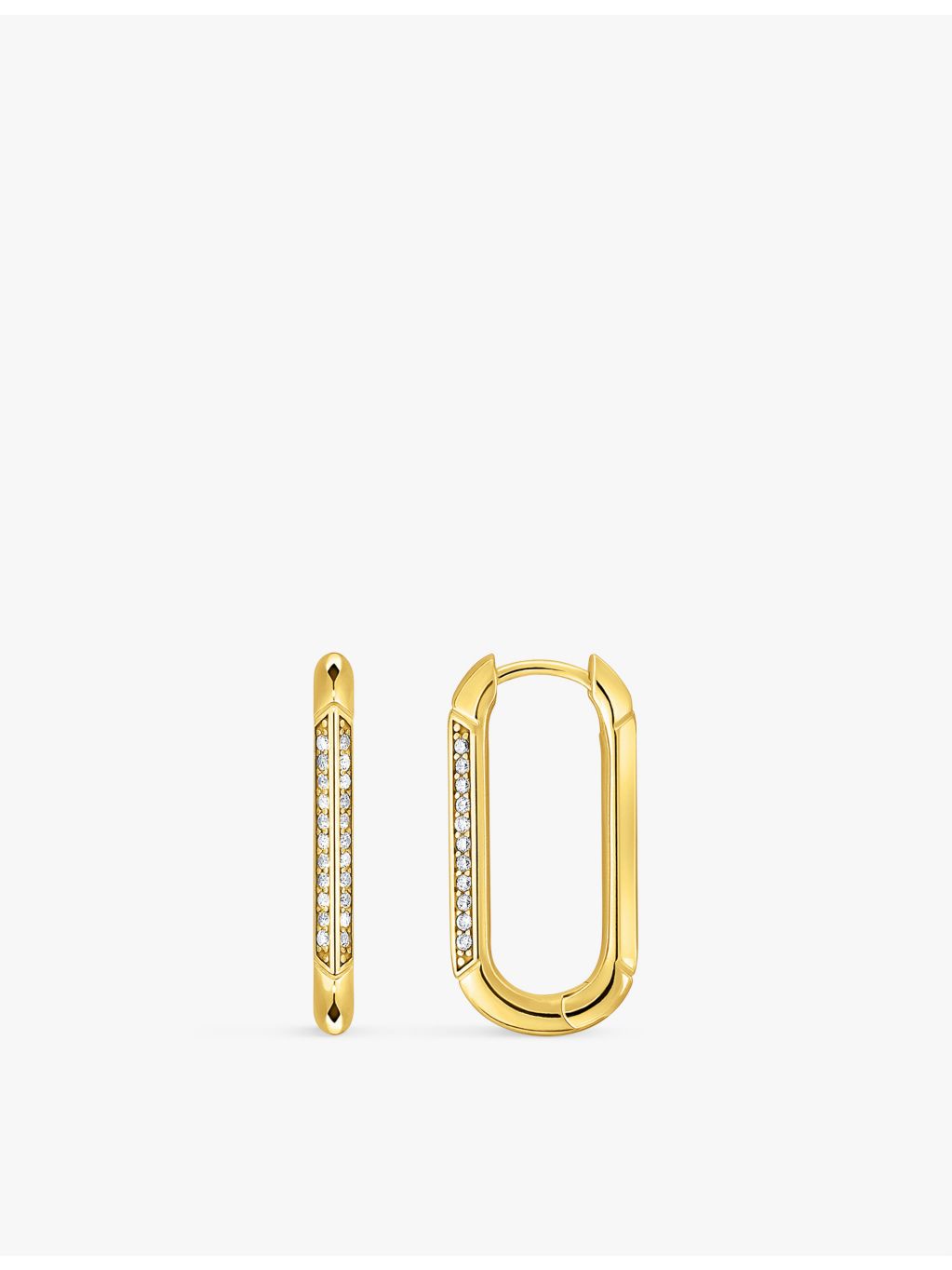 Thomas Sabo gold-plated silver hoop earrings with zirconia - British product