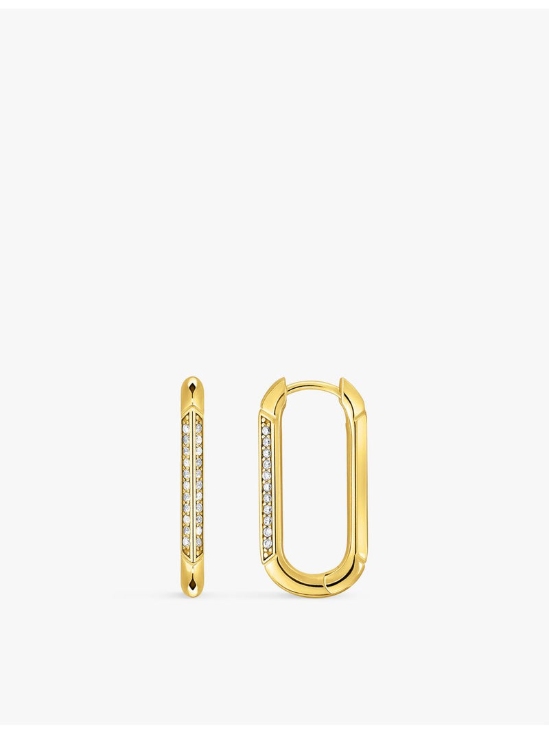 Thomas Sabo gold-plated silver hoop earrings with zirconia - British product