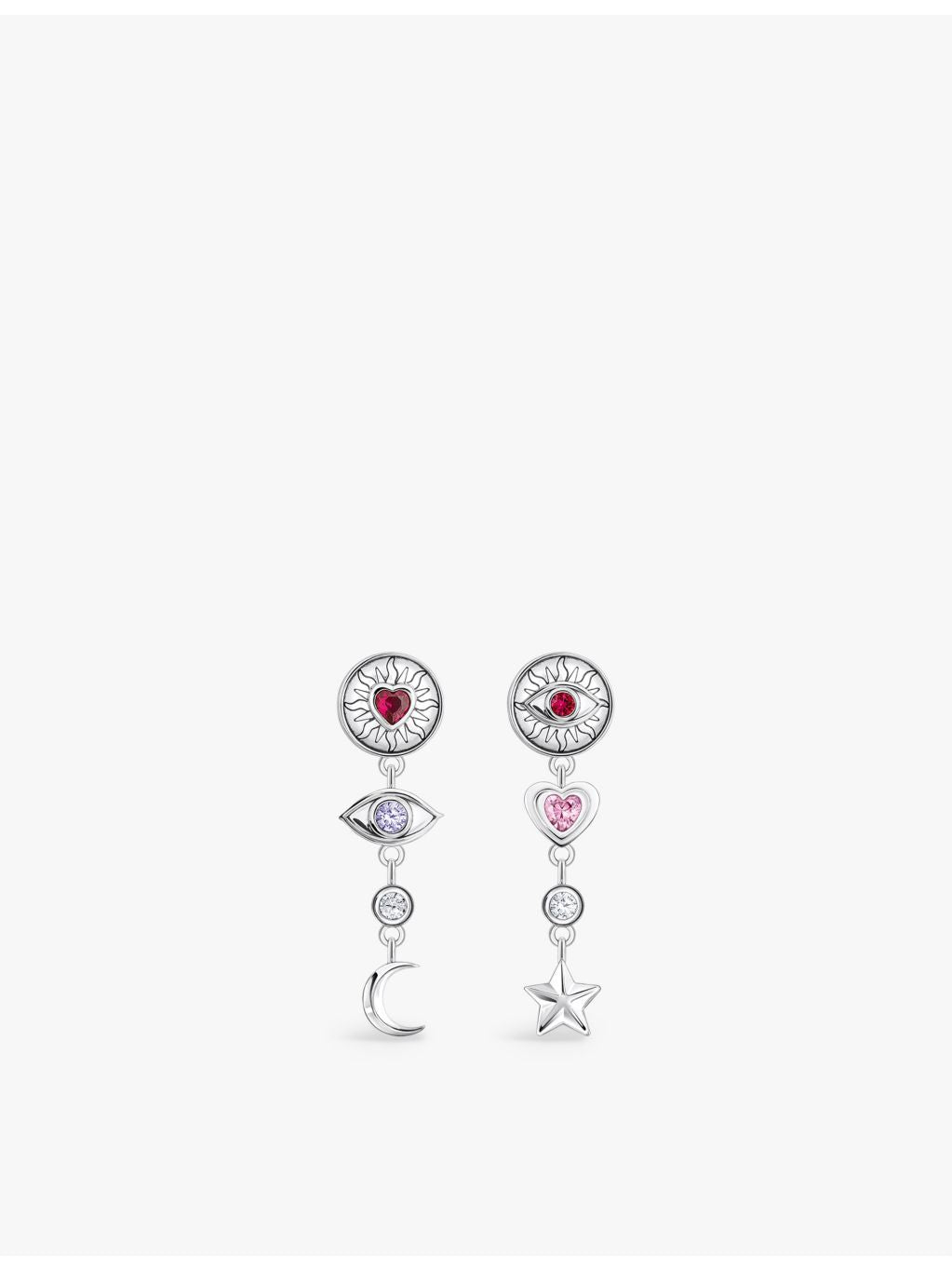 Thomas Sabo sterling silver zirconia drop earrings 36mm - British product