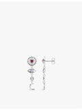 Thomas Sabo sterling silver zirconia drop earrings 36mm - British product