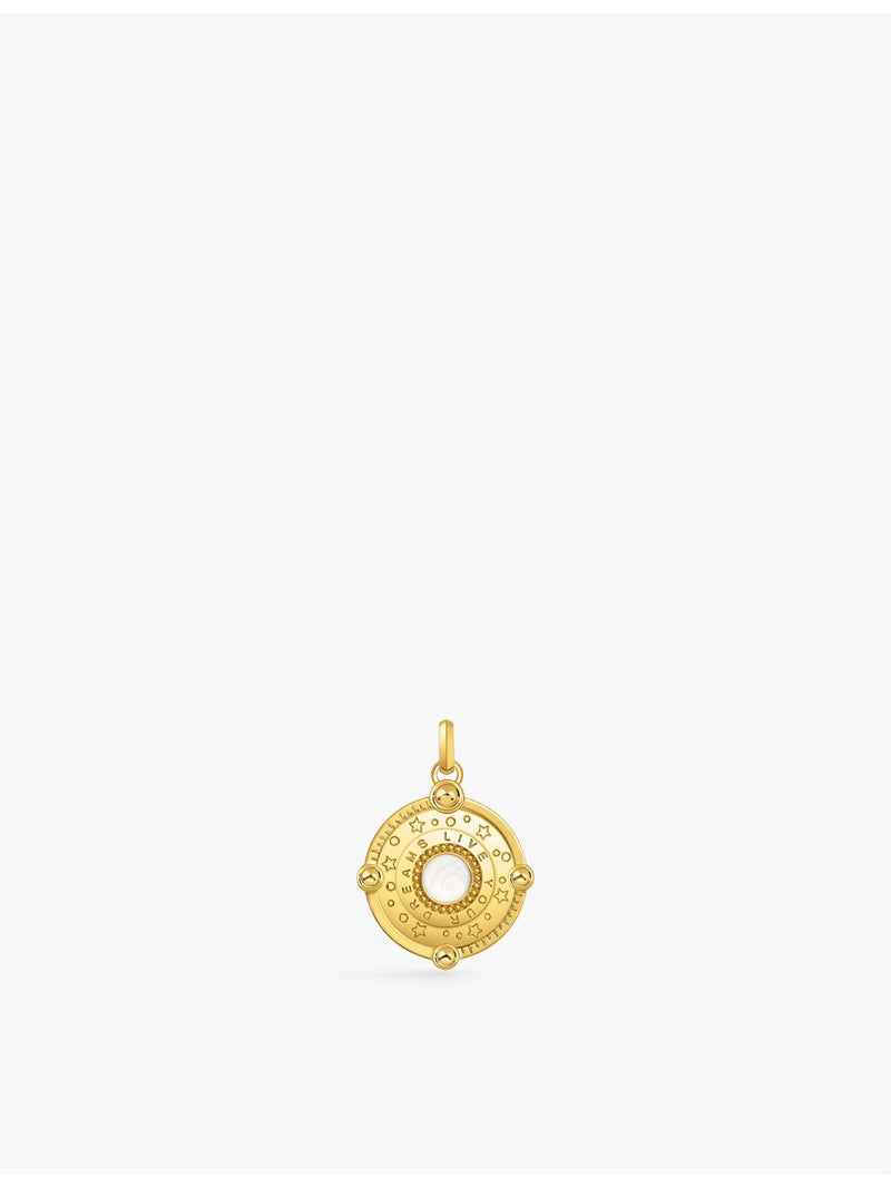 Thomas Sabo crescent moon enamel zirconia pendant 3.3cm (British brand)