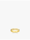 Thomas Sabo 18ct gold-plated sterling silver zirconia band ring - British product