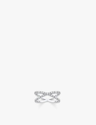 Thomas Sabo Crossover Dots Sterling Silver and Zirconia Ring