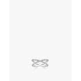 Crossover Dots sterling-silver and zirconia ring - 54mm