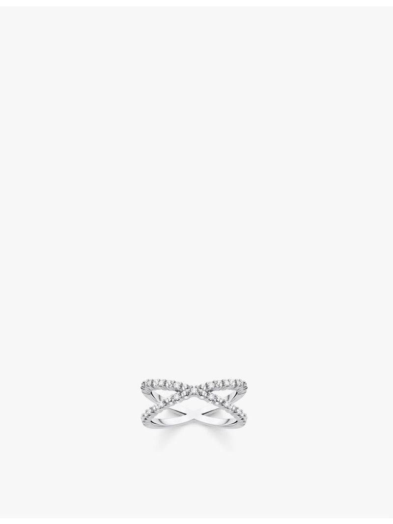 Thomas Sabo Crossover Dots ring sterling silver and zirconia, imported from the UK