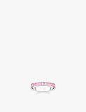 Thomas Sabo Sterling Silver Princess-Cut Pink Zirconia Band Ring