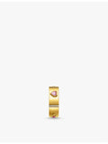 Thomas Sabo Cosmic zirconia band ring, 18ct yellow-gold sterling silver (British brand)