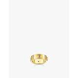 Cosmic 18ct yellow-gold sterling silver and zirconia band ring - 54mm