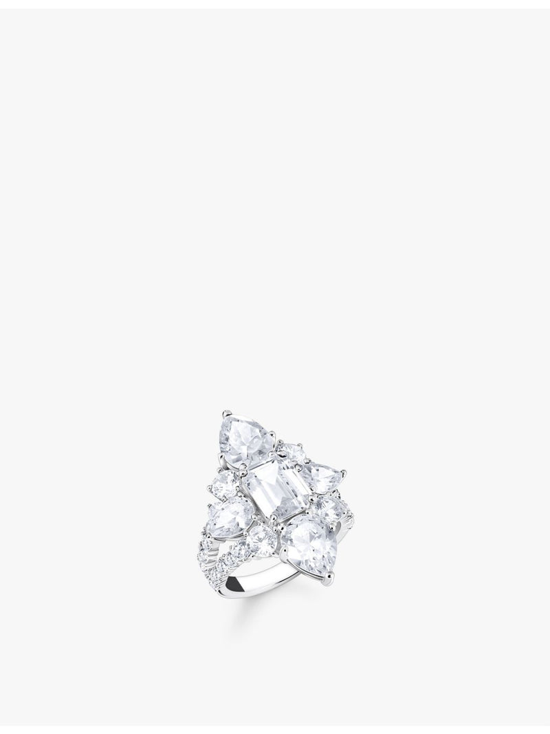 Thomas Sabo cocktail ring cubic zirconia sterling silver 3cm - British product