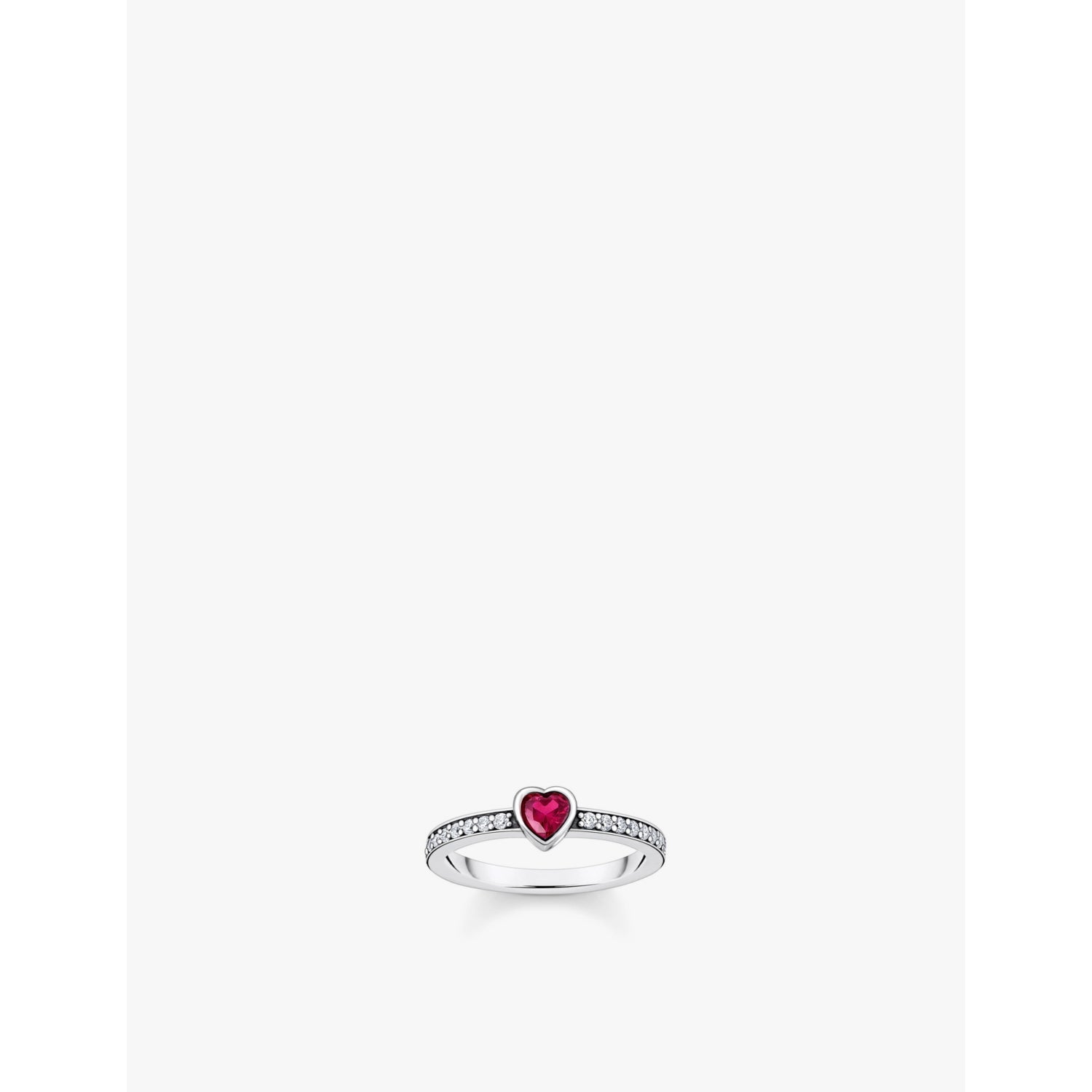 Heart 925 sterling-silver and zirconia ring - 54mm