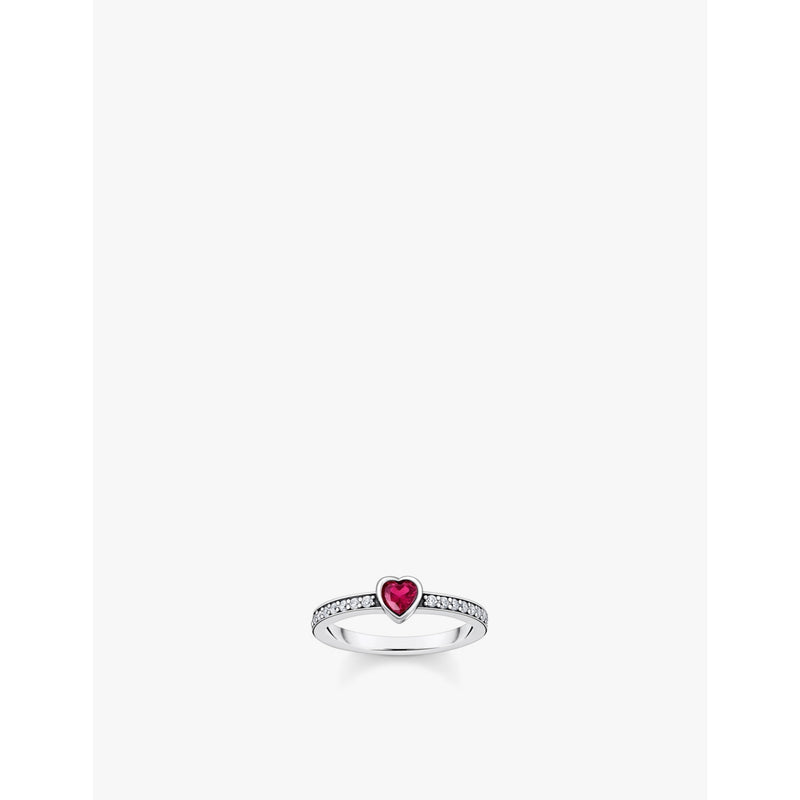 Heart 925 sterling-silver and zirconia ring - 54mm