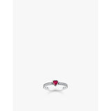 Heart 925 sterling-silver and zirconia ring - 54mm