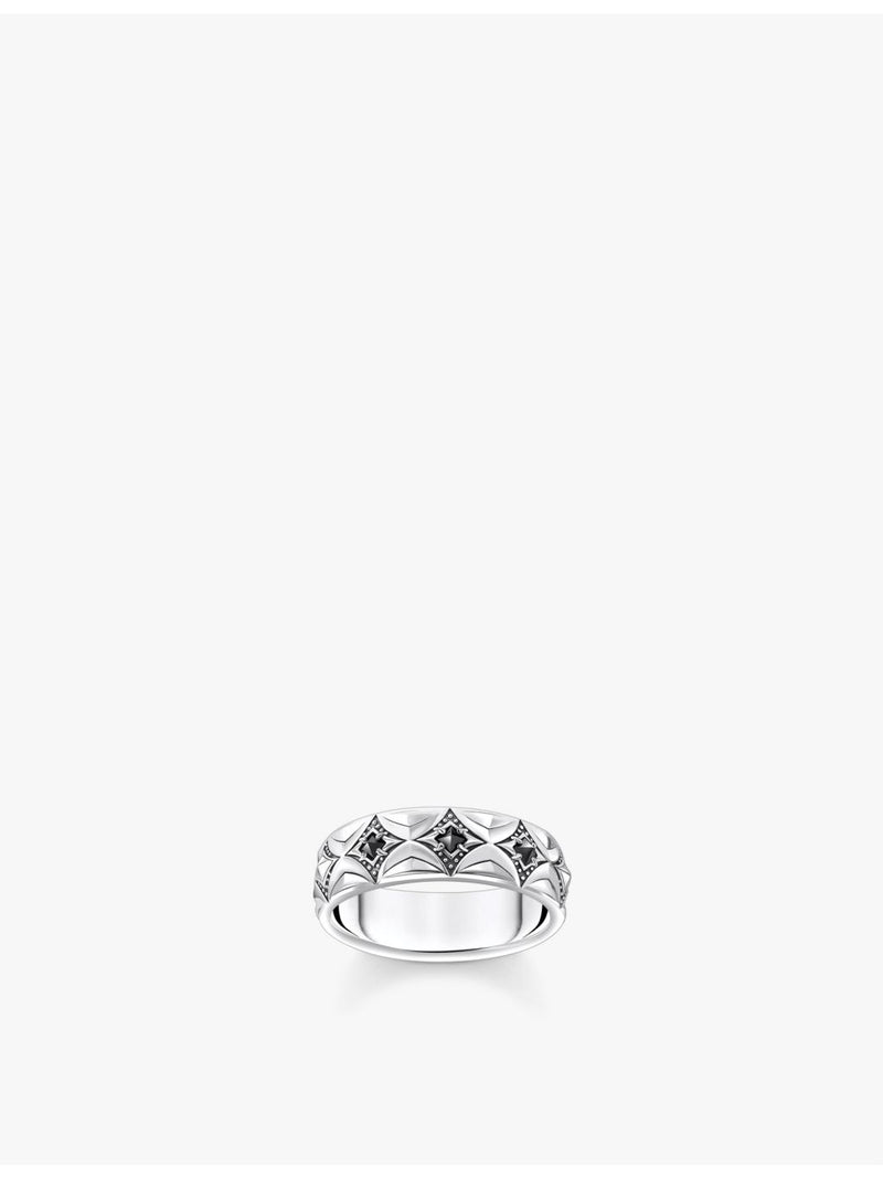 Thomas Sabo 925 sterling silver zirconia band ring 7mm - British product