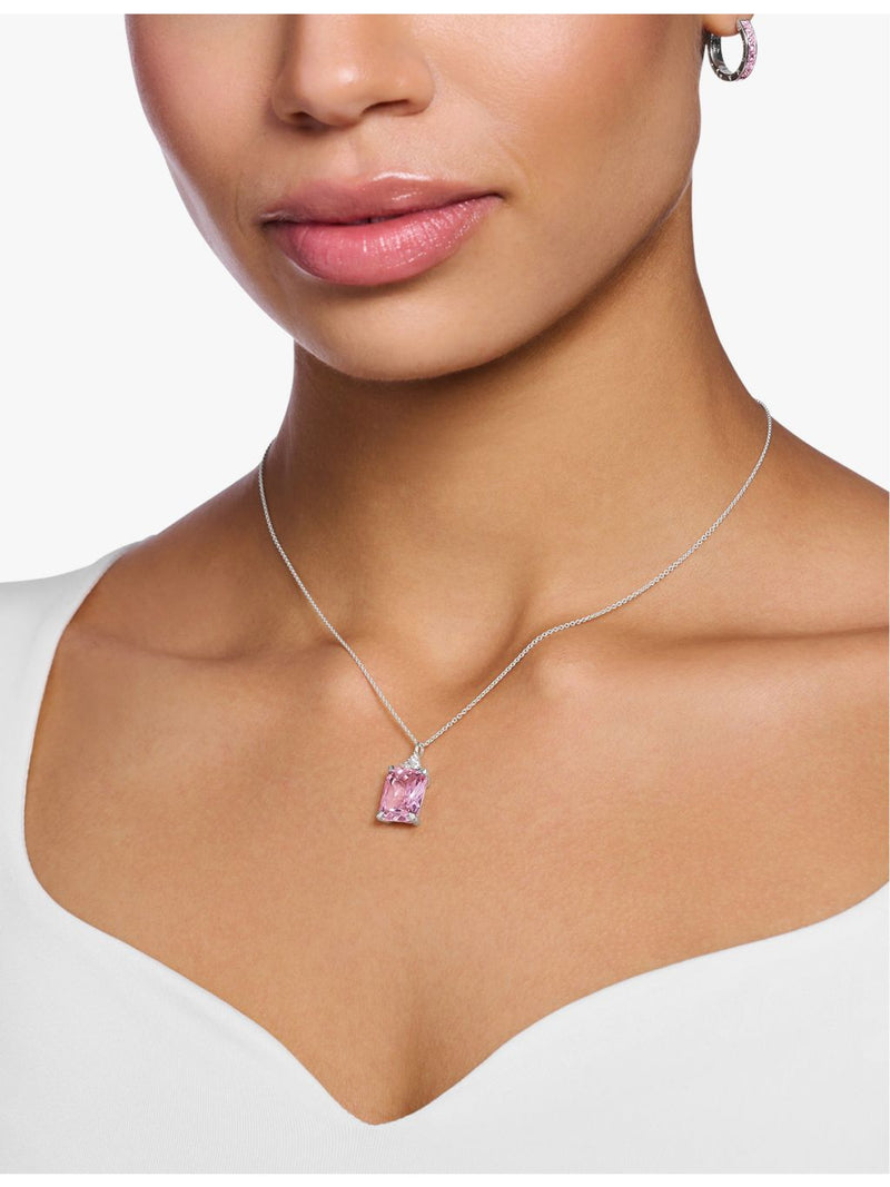 Thomas Sabo pendant necklace octagon-cut cubic zirconia 40-45cm chain (British brand)