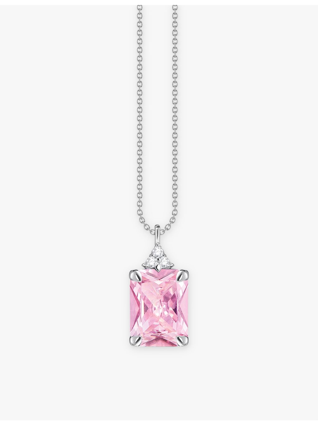 Thomas Sabo pendant necklace octagon-cut cubic zirconia 40-45cm chain (British brand)