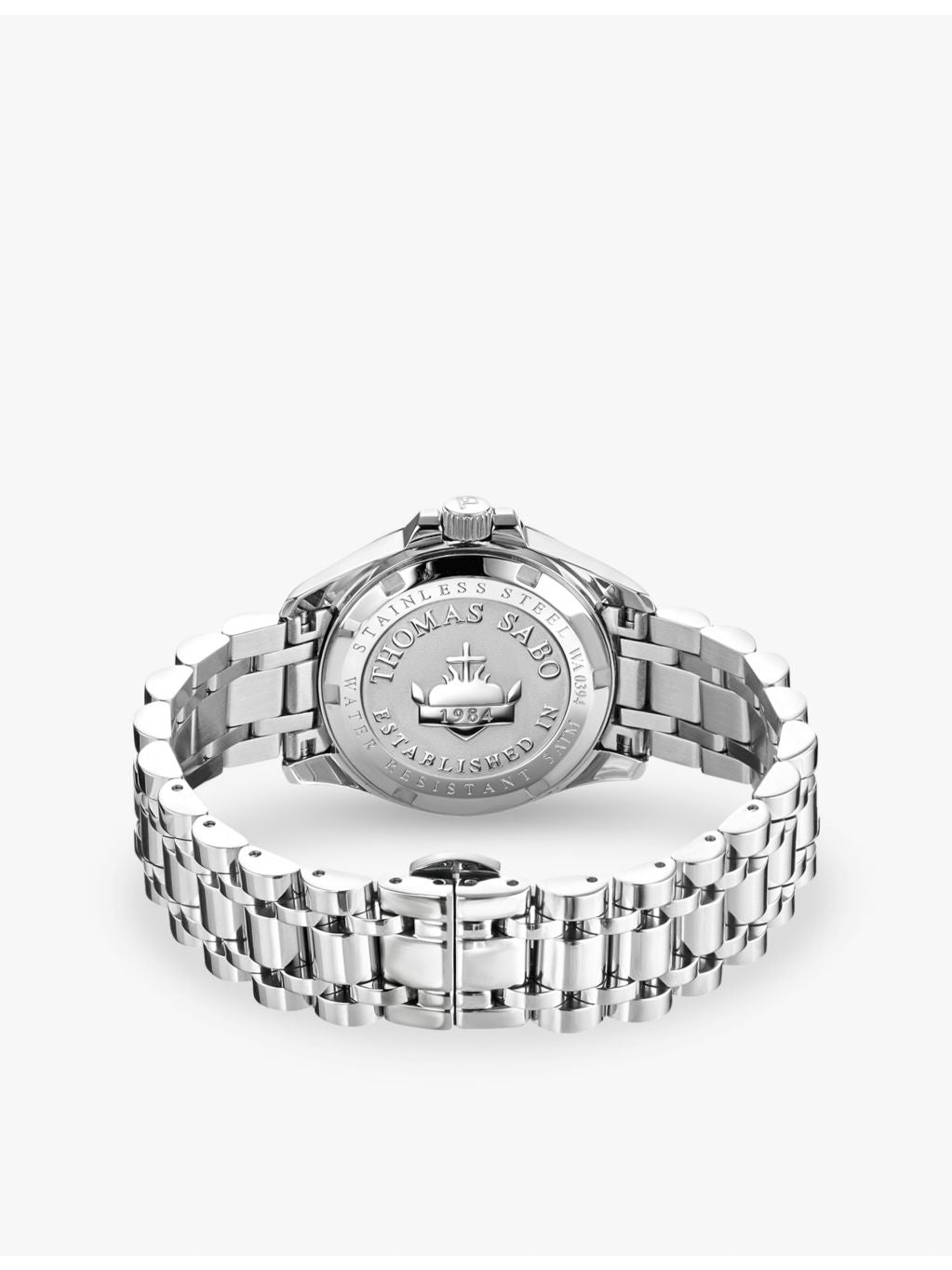 Thomas Sabo rainbow stainless steel watch with cubic zirconia, UK version