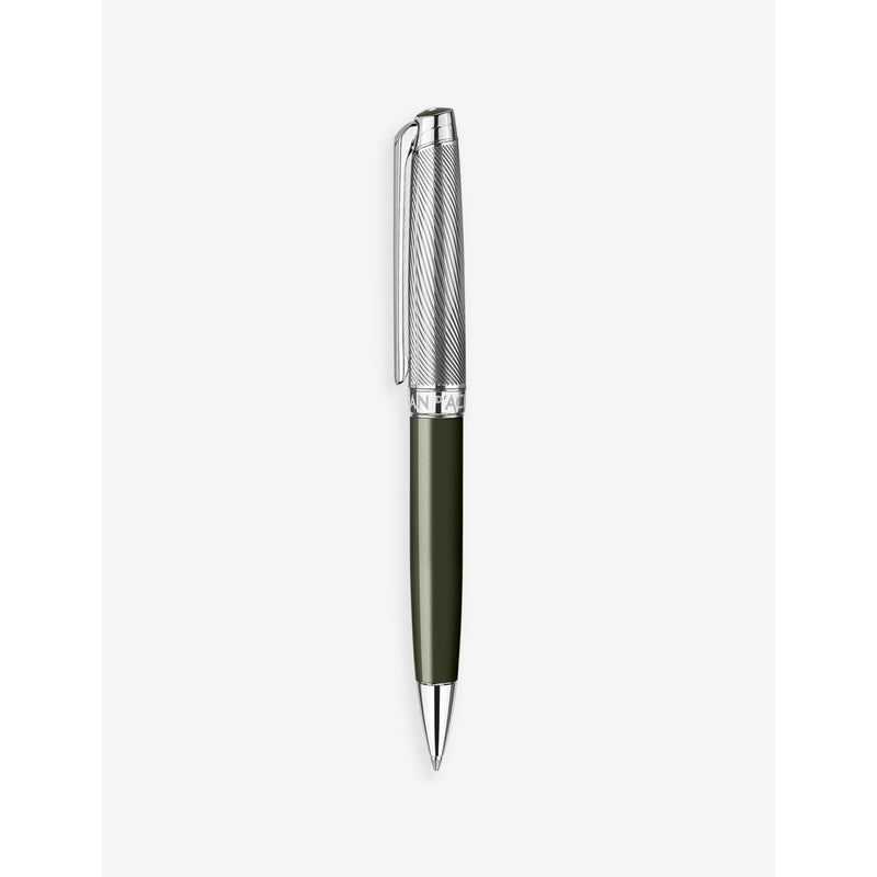 Caran d'Ache Léman Terre d'Ombre brass ballpoint pen, imported from the UK