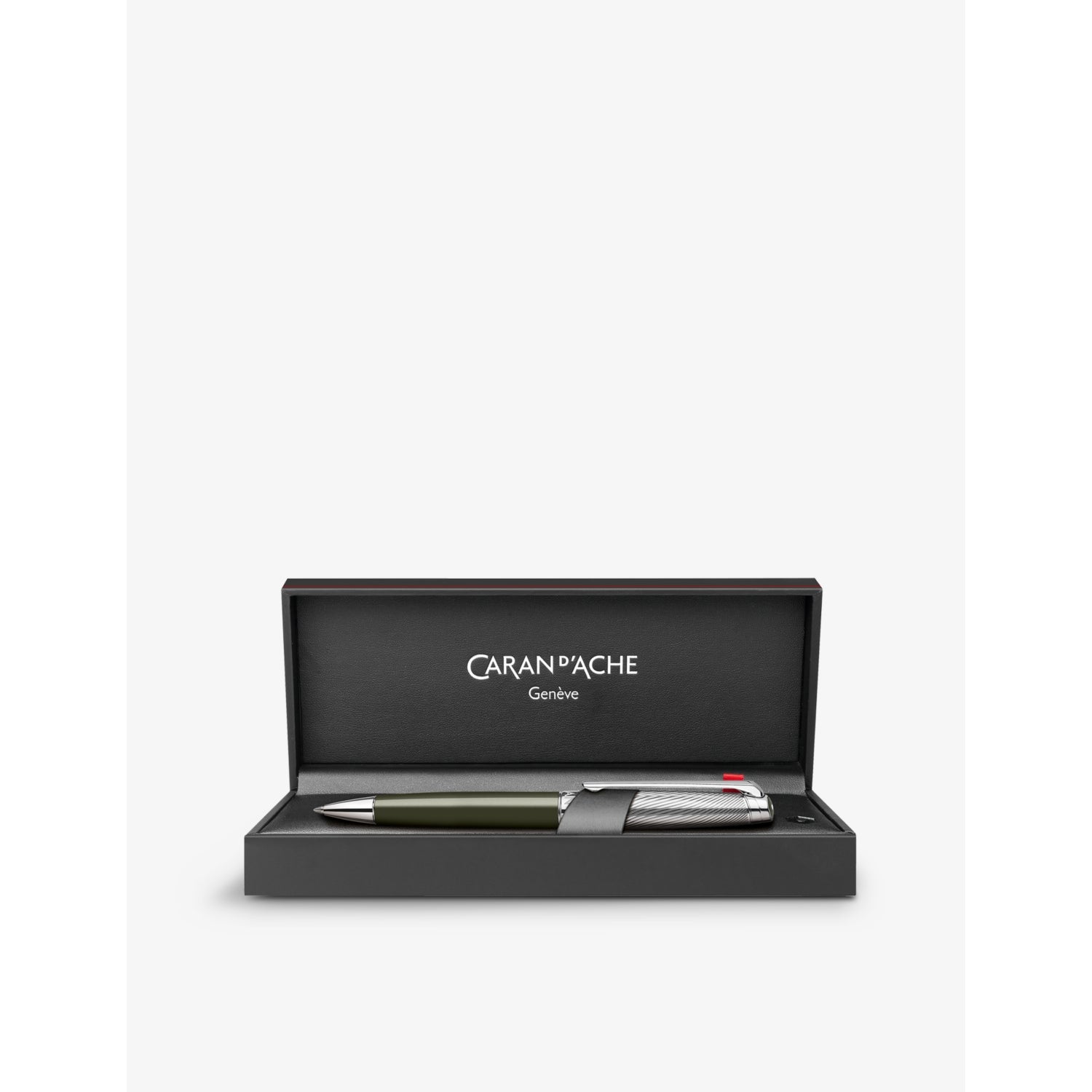 Caran d'Ache Léman Terre d'Ombre brass ballpoint pen, imported from the UK