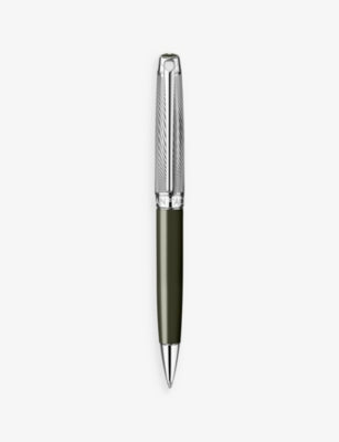 Caran d'Ache Léman Terre d'Ombre brass ballpoint pen, imported from the UK