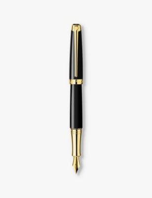 Caran d'Ache Léman Ebony Black medium-nib fountain pen 14cm, imported from the UK