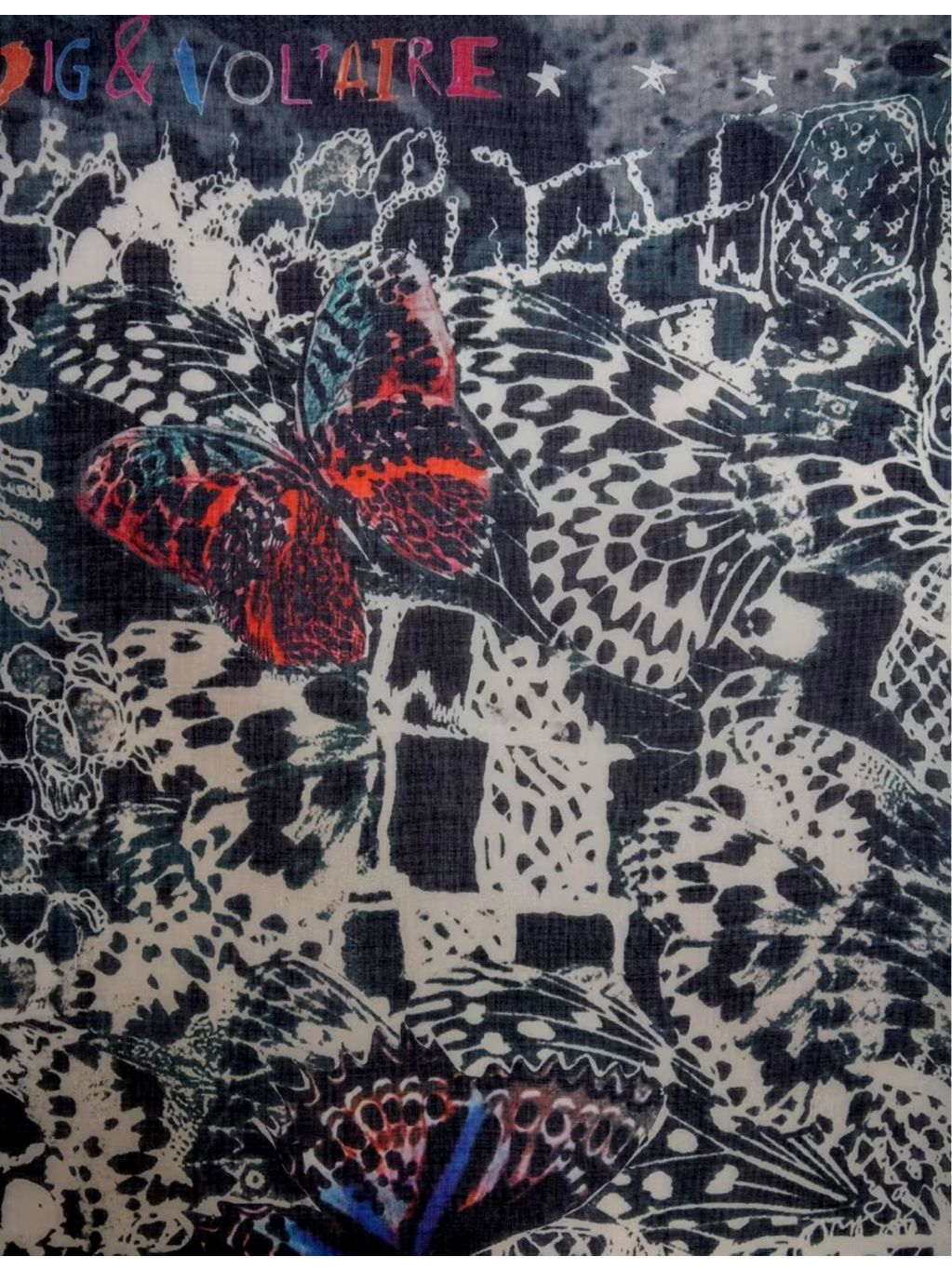 Zadig&Voltaire modal scarf butterfly print 135cm - British product