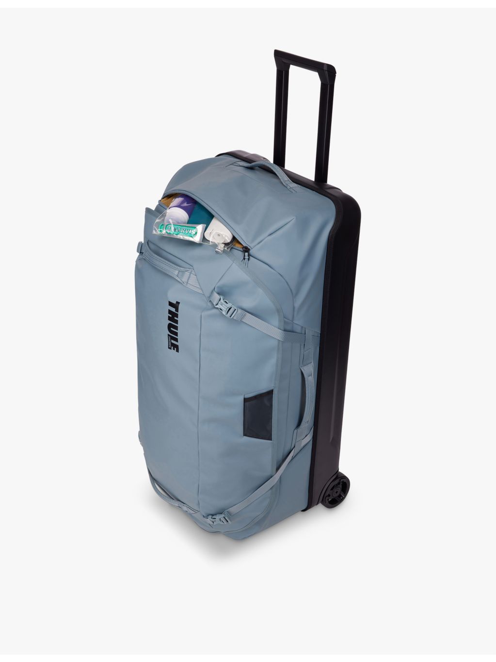 Thule Chasm woven rolling duffel suitcase, imported from the UK