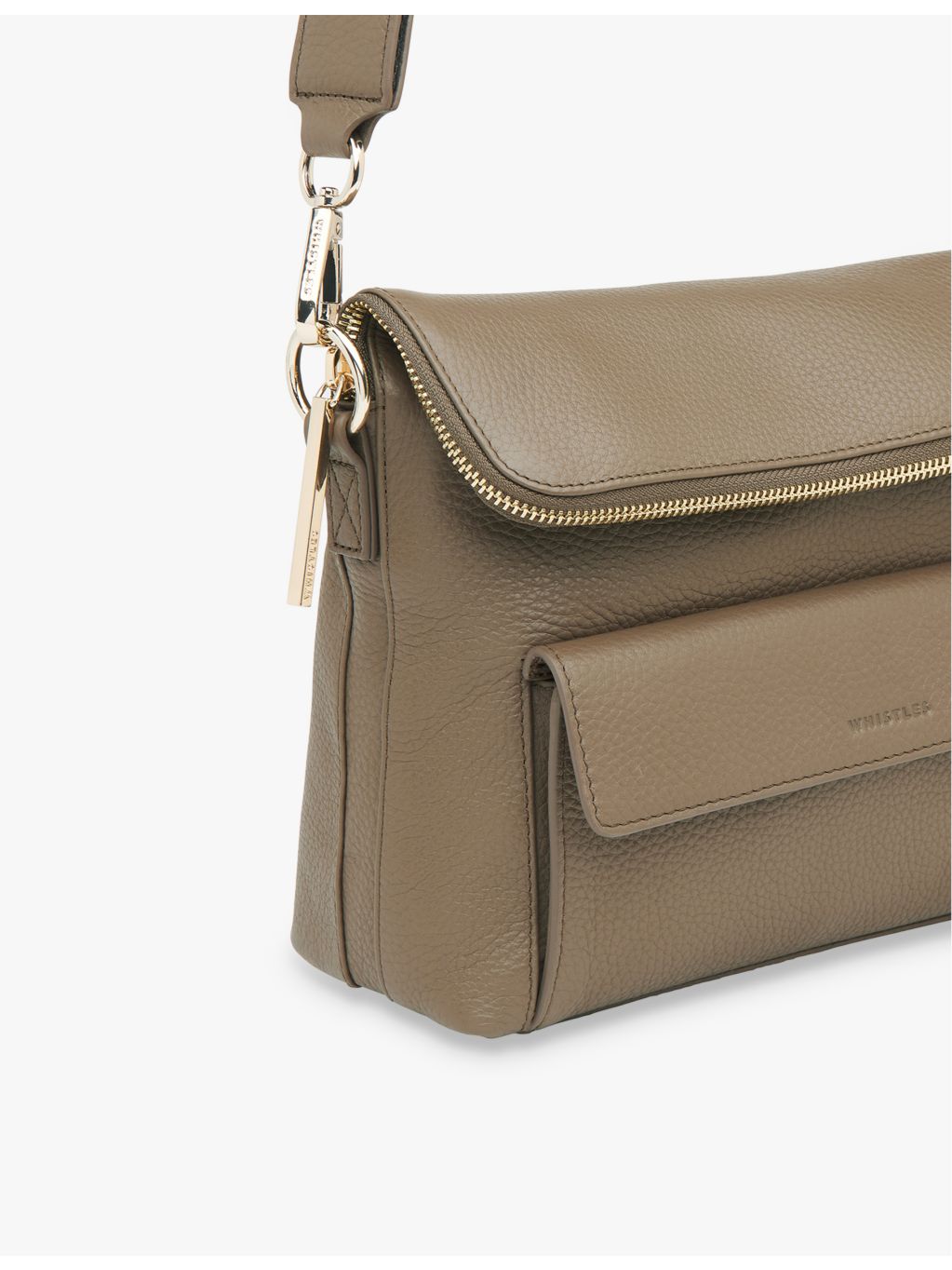 Whistles logo-embossed leather cross-body bag, UK version