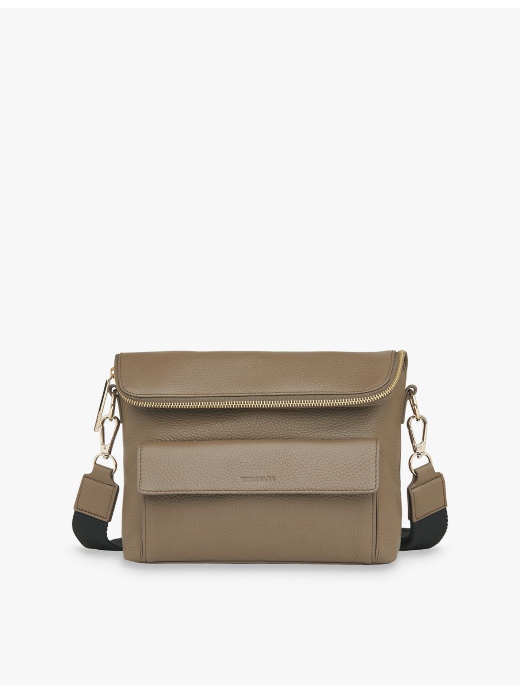 Whistles logo-embossed leather cross-body bag, UK version