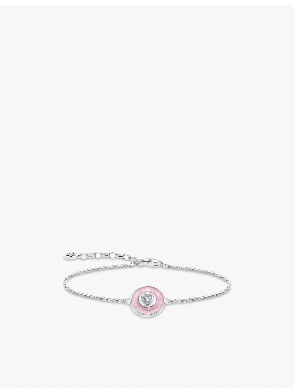 Thomas Sabo sterling silver heart bracelet with enamel and zirconia (British brand)