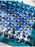 Printworks Poseidon lacquered chess board game set 35cm, UK version
